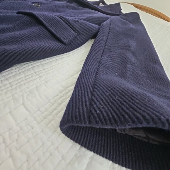 NEW J.Crew Men's $598 Ludlow Topcoat Heavyweight Wool Navy Size 40L NWT BS472 - Picture 3 of 16